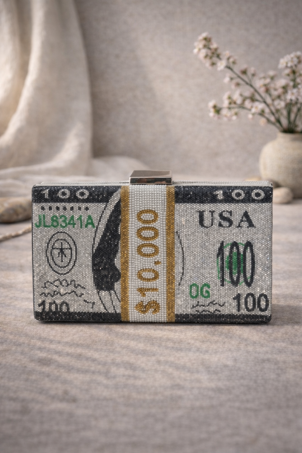 ZARÉLIA Dolar Desenli Gece Çantası