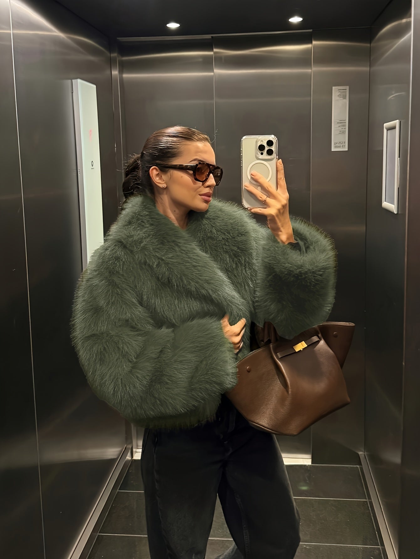 ZARÉLIA Kürk Kışlık Şık Mont