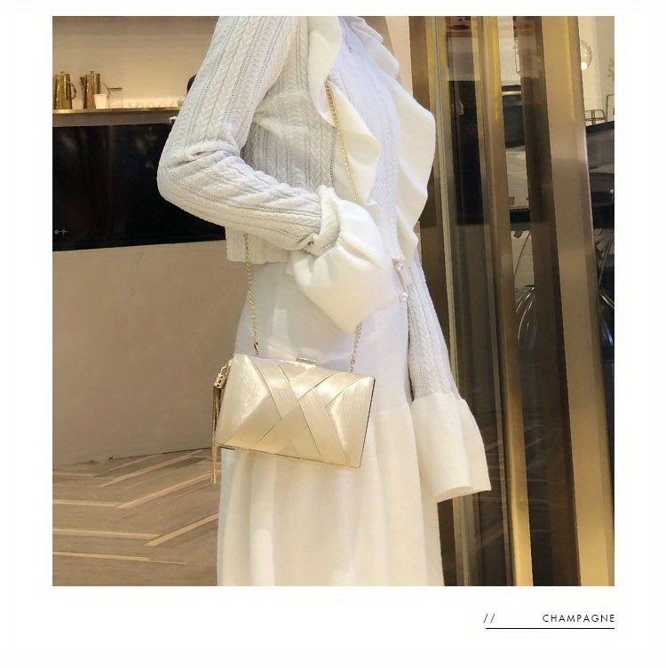 ZARÉLIA Şık Örgülü Gece Çantası - Lüks Abiye Clutch