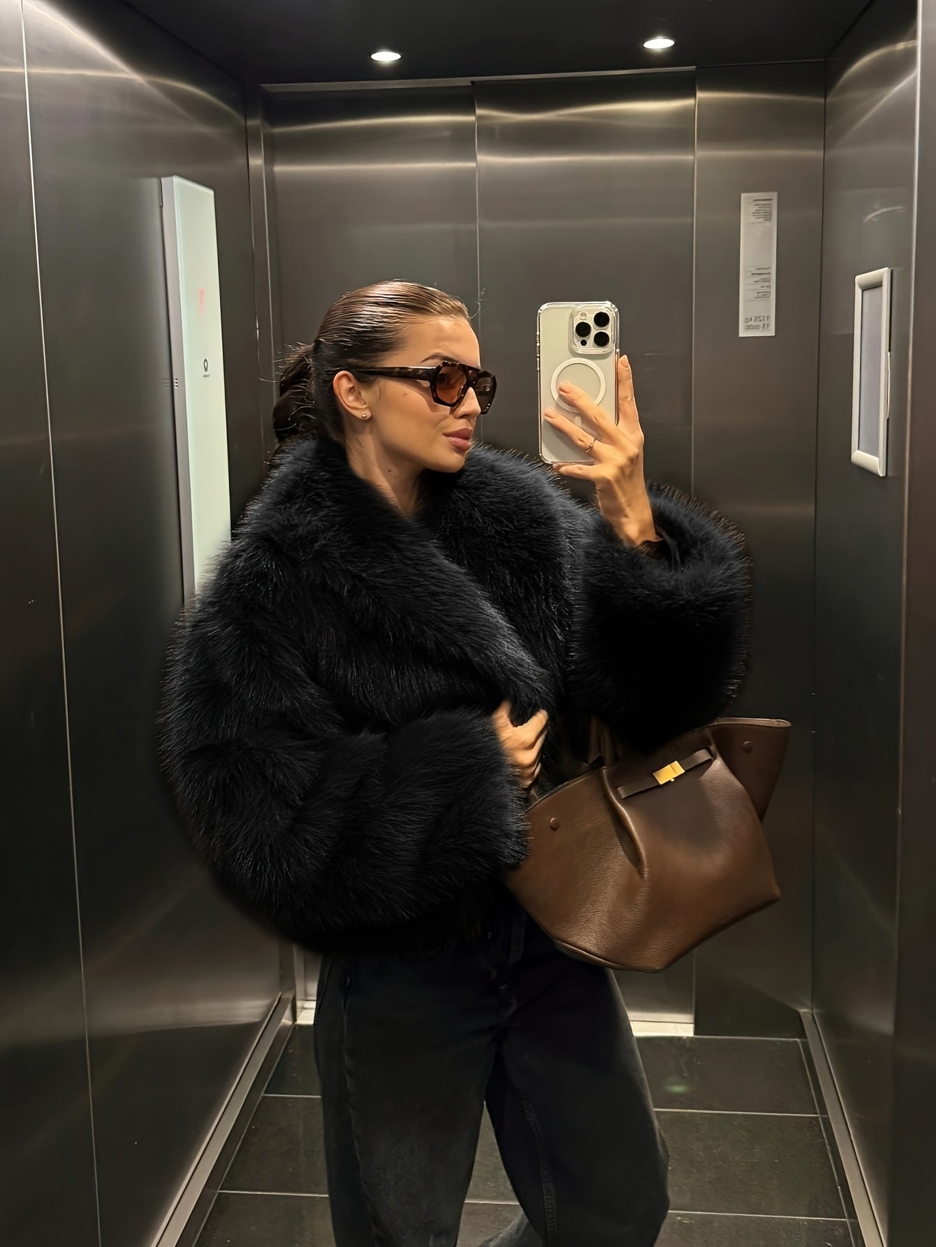 ZARÉLIA Kürk Kışlık Şık Mont