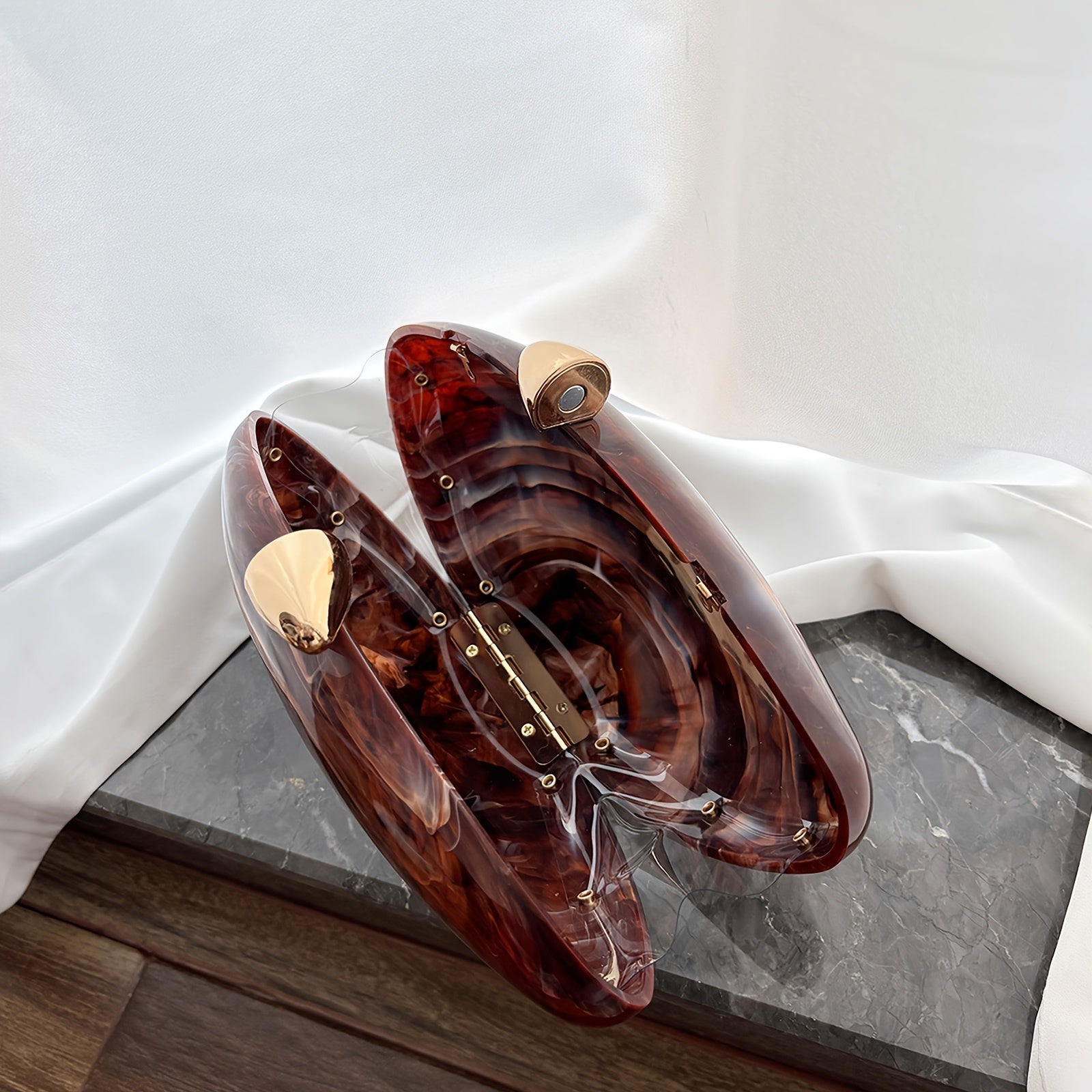 ZARÉLIA Premium Kabuk Gece Çantası - Lüks Kadın Clutch Çanta