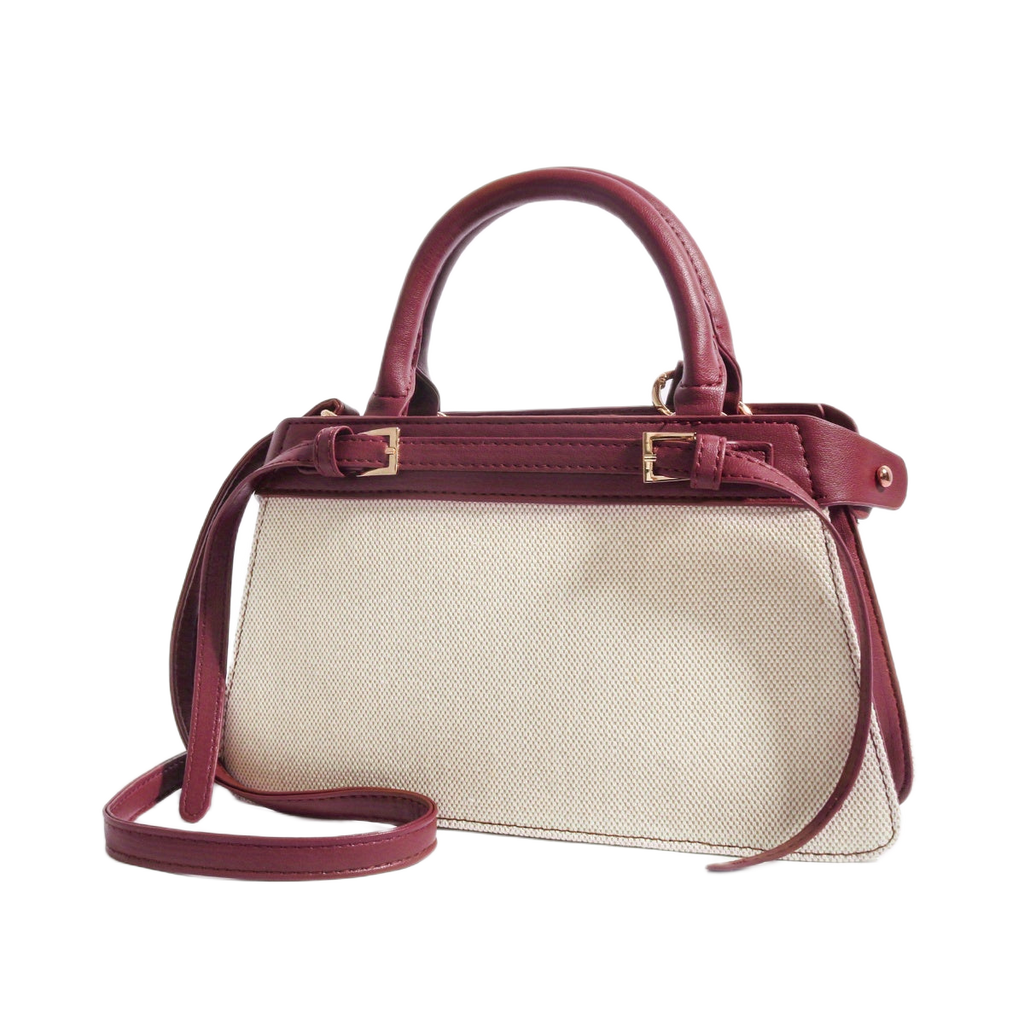 ZARÉLIA Lüks Tote Çanta - Beyaz Kırmızı Kadın Omuz Çantası