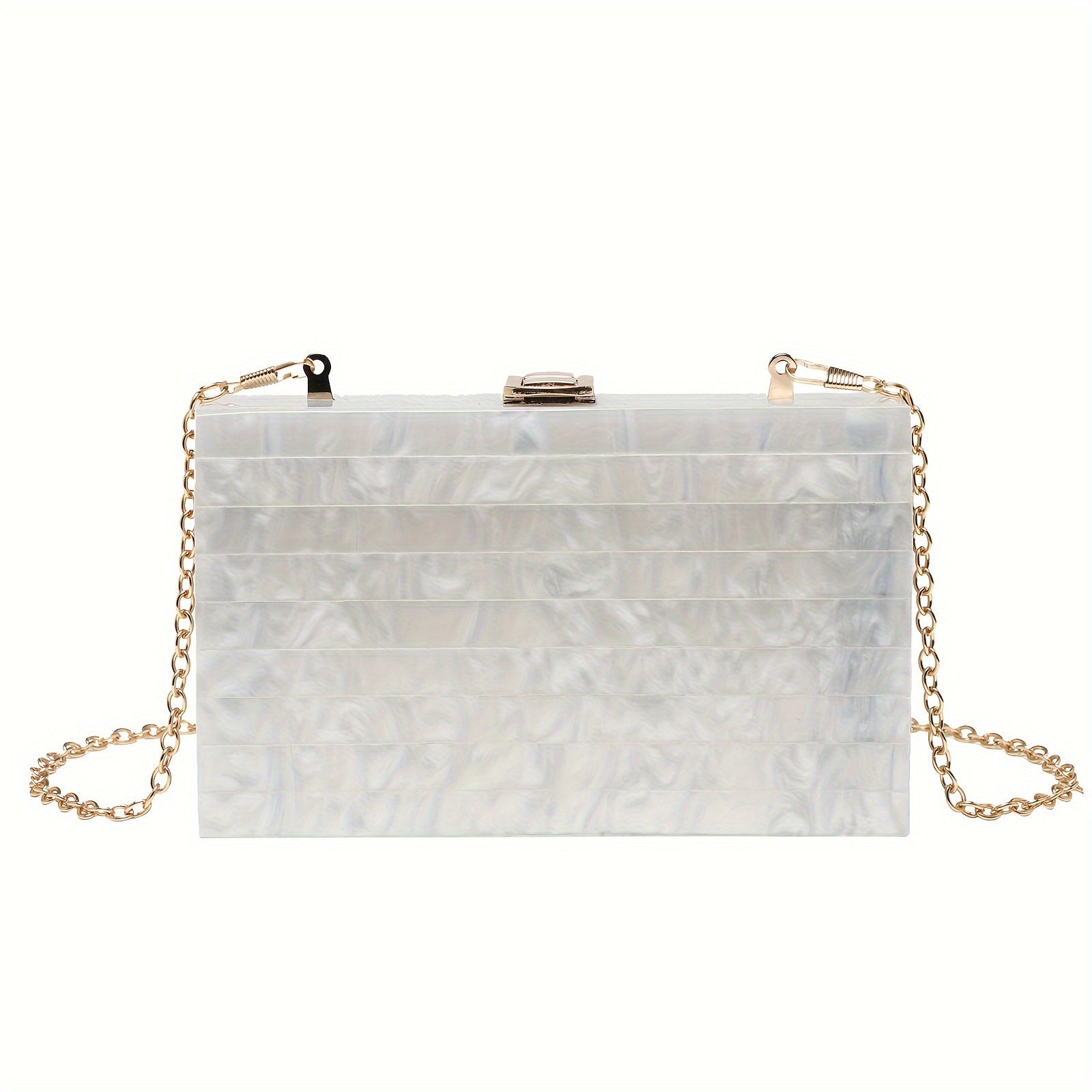 ZARÉLIA Lüks Mermer Desenli Akrilik Omuz ve El Çantası