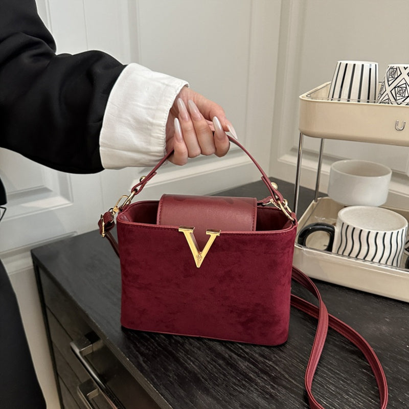 ZARÉLIA Kadınlar için Trend Süet El Çantası