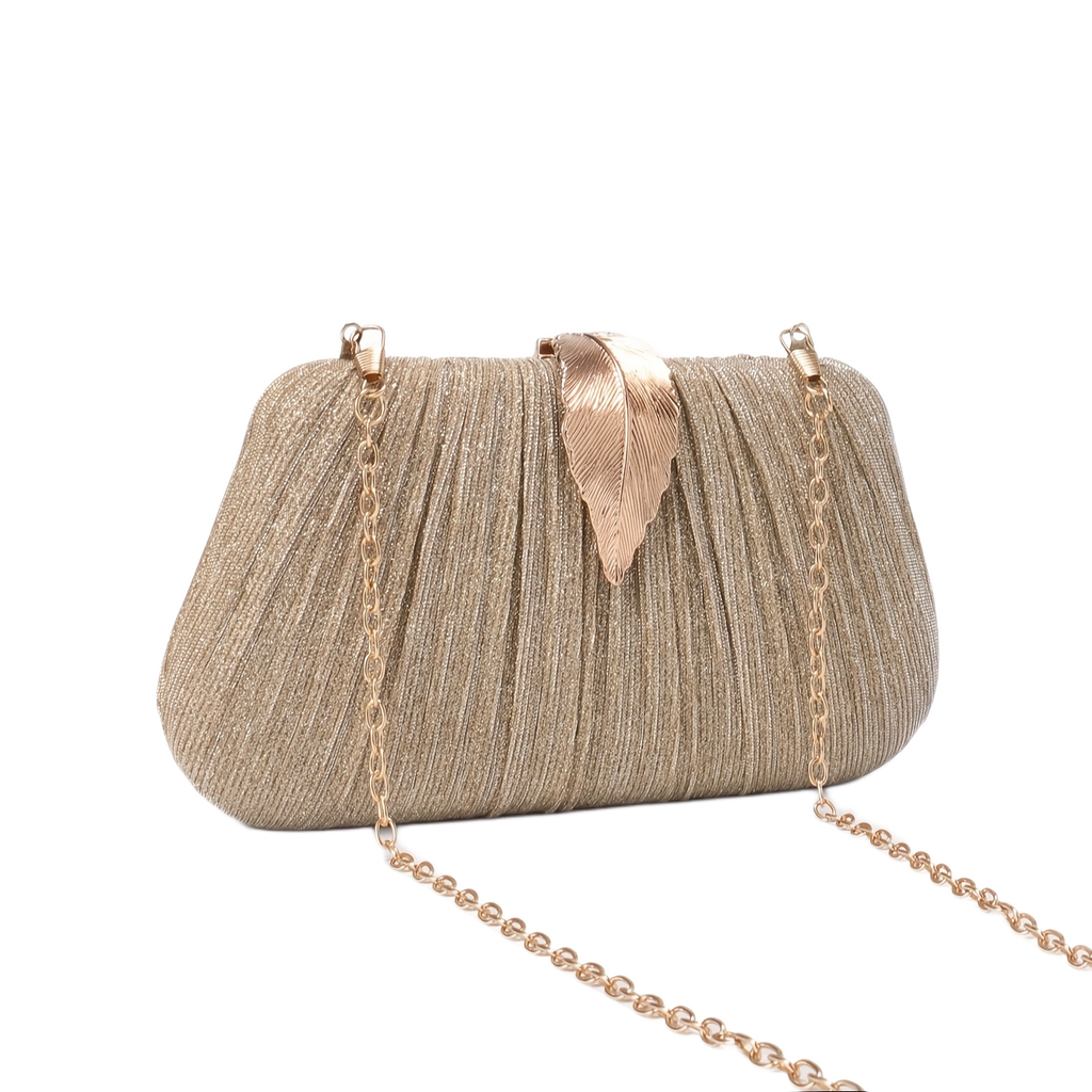 ZARÉLIA Parıltılı Pilili Clutch Çanta - Düğün ve Nişan