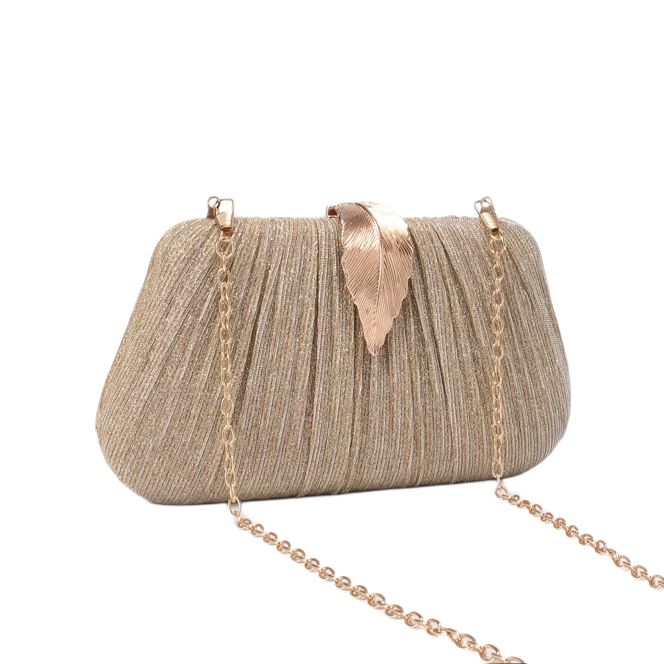 ZARÉLIA Parıltılı Pilili Clutch Çanta - Düğün ve Nişan