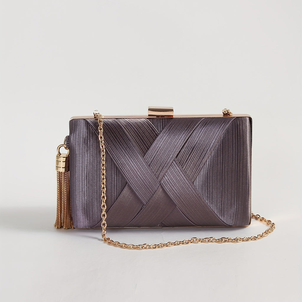 ZARÉLIA Şık Örgülü Gece Çantası - Lüks Abiye Clutch