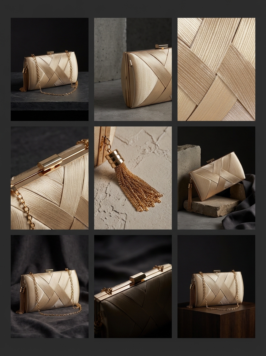 ZARÉLIA Şık Örgülü Gece Çantası - Lüks Abiye Clutch