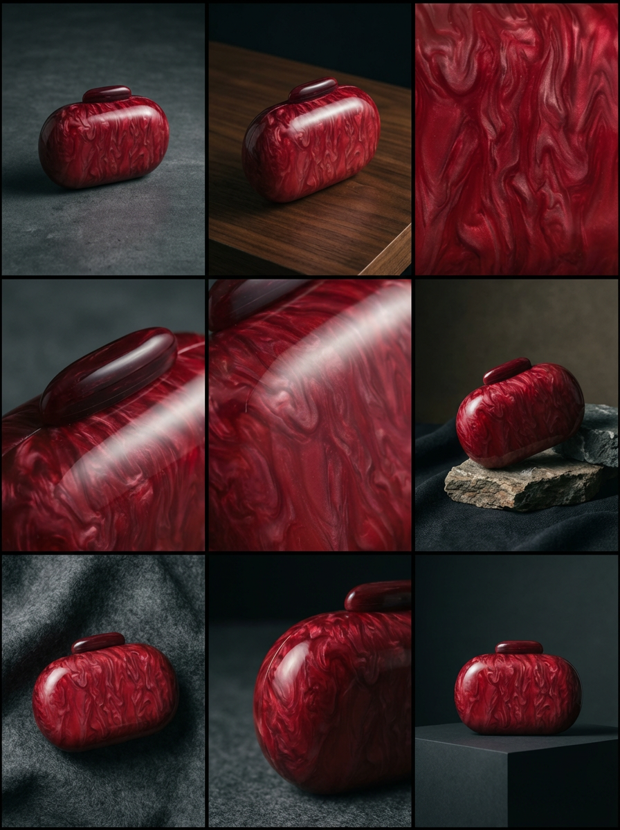 ZARÉLIA Oval Deniz Kabuğu Akrilik Çanta